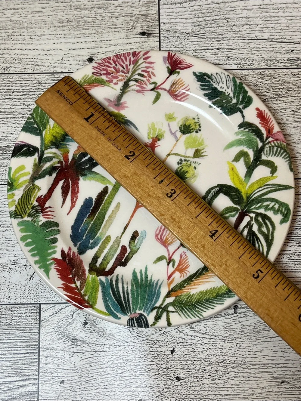 Gien Jardins Extraordinaires Artisan Tropical Foliage Coaster Trinket Plate
